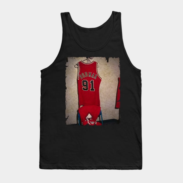 RODMAN #91 Jersey in Locker Room Tank Top by MJ23STORE